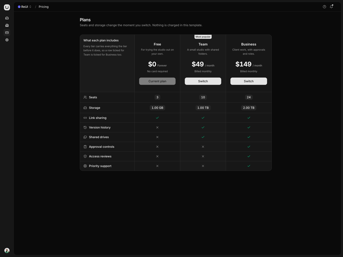 Filespace screen 3