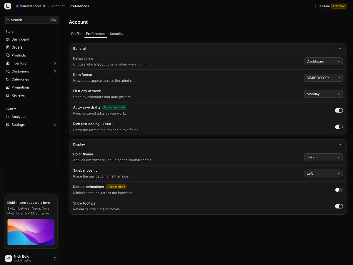 Manifest screen 4