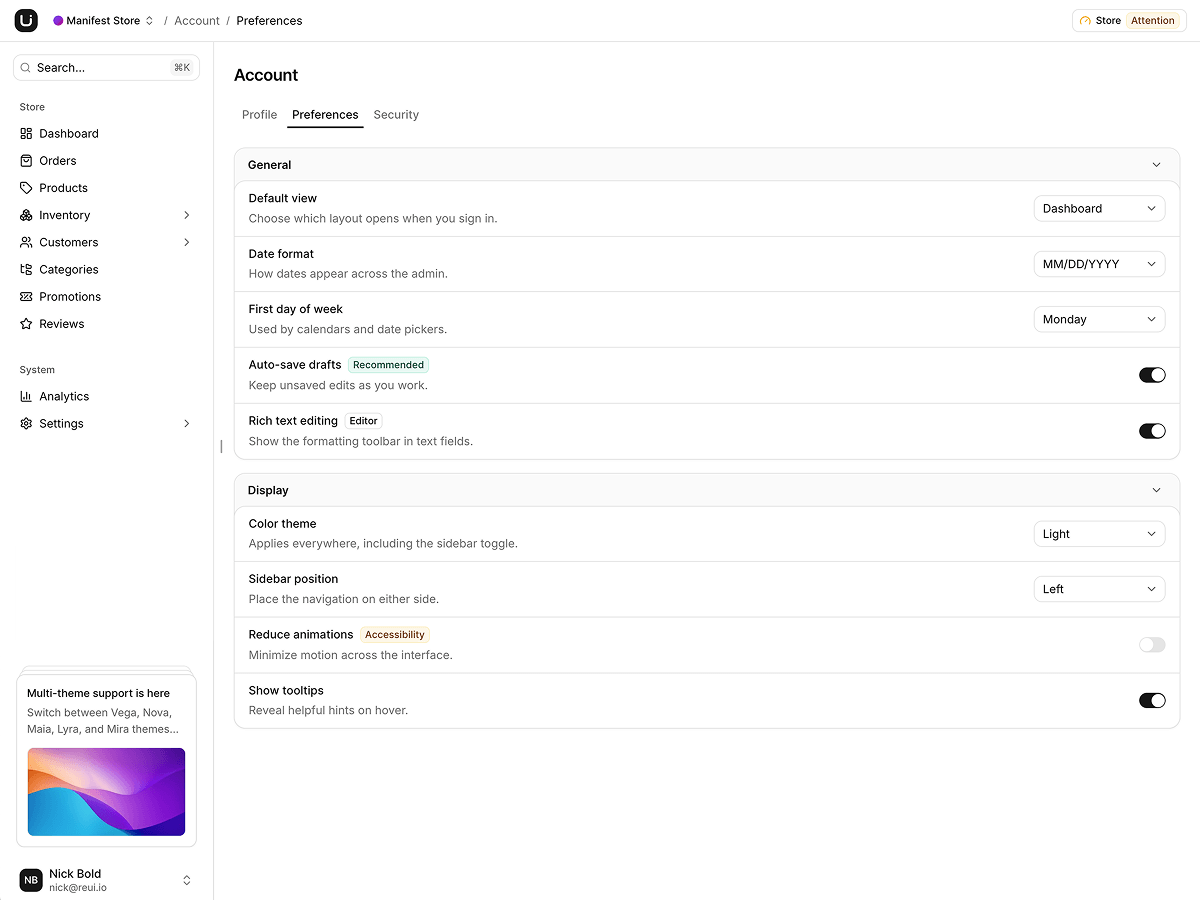 Manifest screen 4